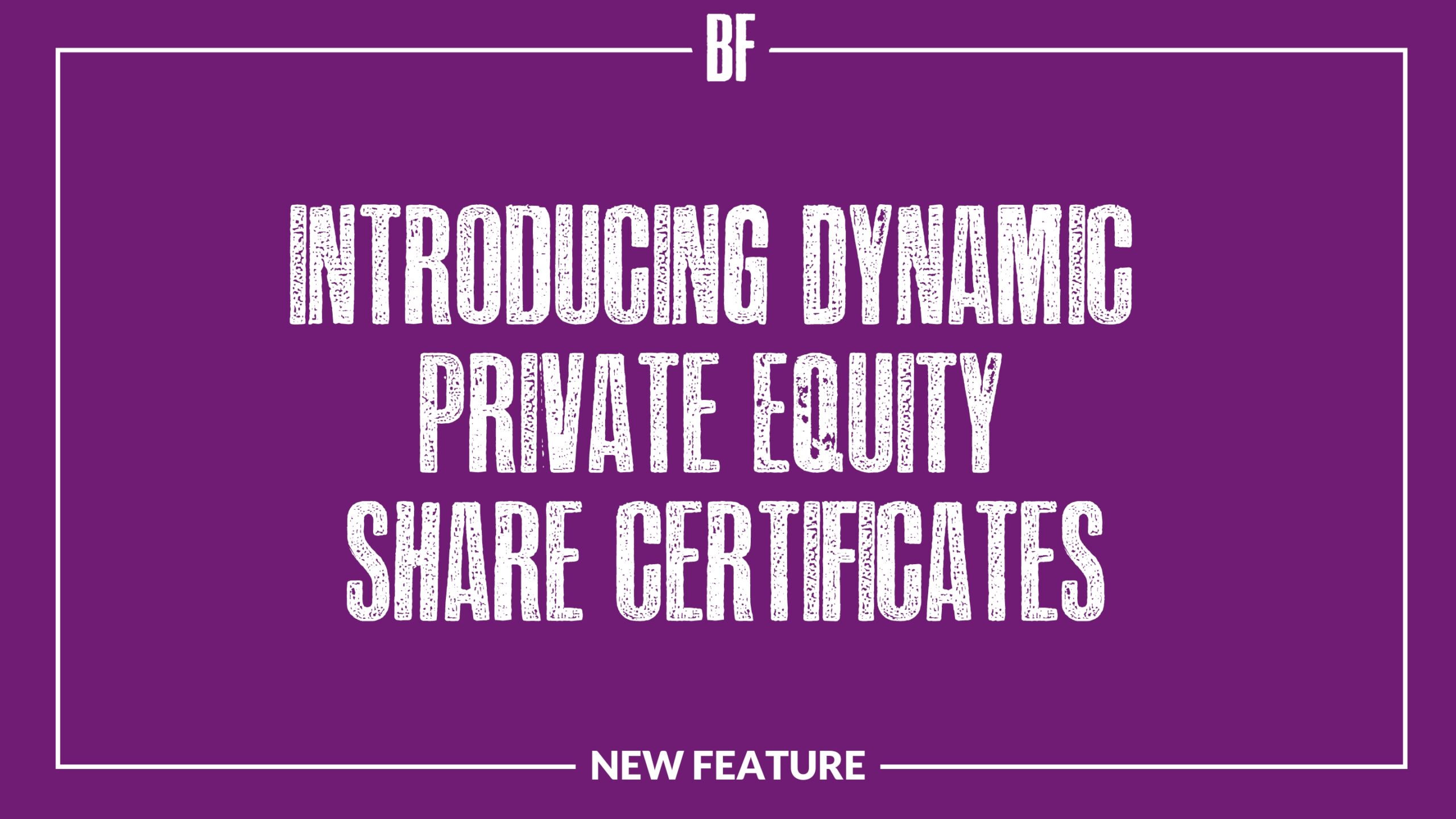 Introducing Bnk To The Future Dynamic Private Equity Share Certificates